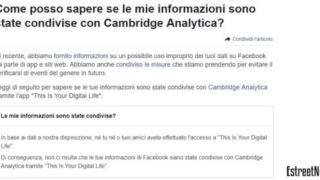 Come posso sapere se le mie informazioni sono state condivise con Cambridge Analytica?